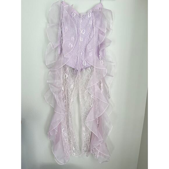NWT Alice McCall Lilac Valerie Ruffle Lace Pants (Size 0) $350 - Picture 2 of 16
